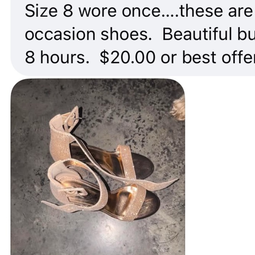 Elegant Women's Gold Heels (wore once)